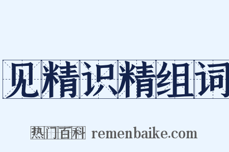 见精识精组词是什么意思的图片